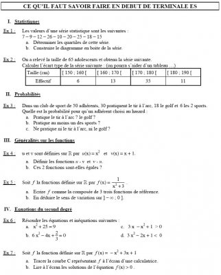 TES. test. debut annee 1